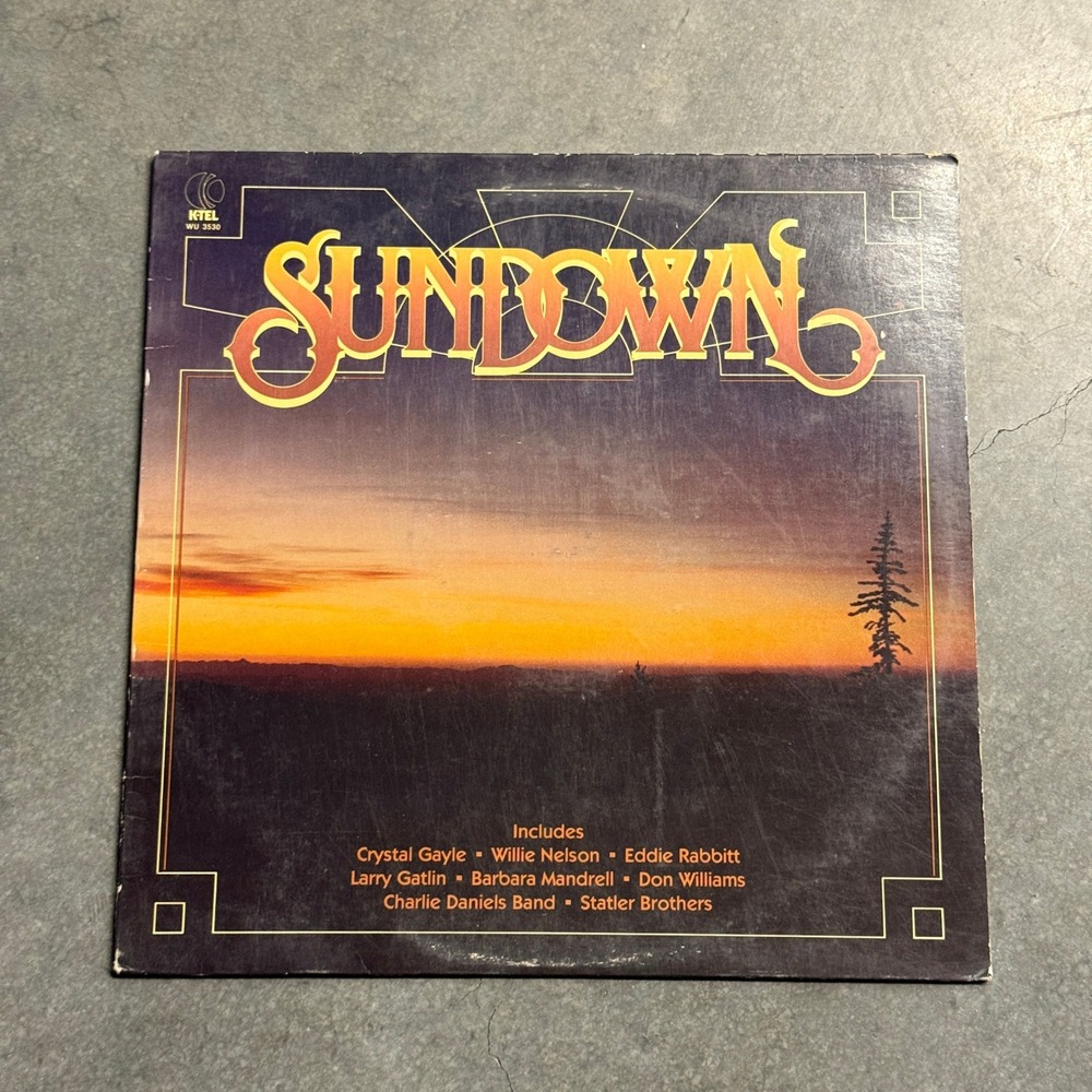 Sundown K-tel Vinyl LP 1980 Country Compilation WU 3530 Willie Nelson Record